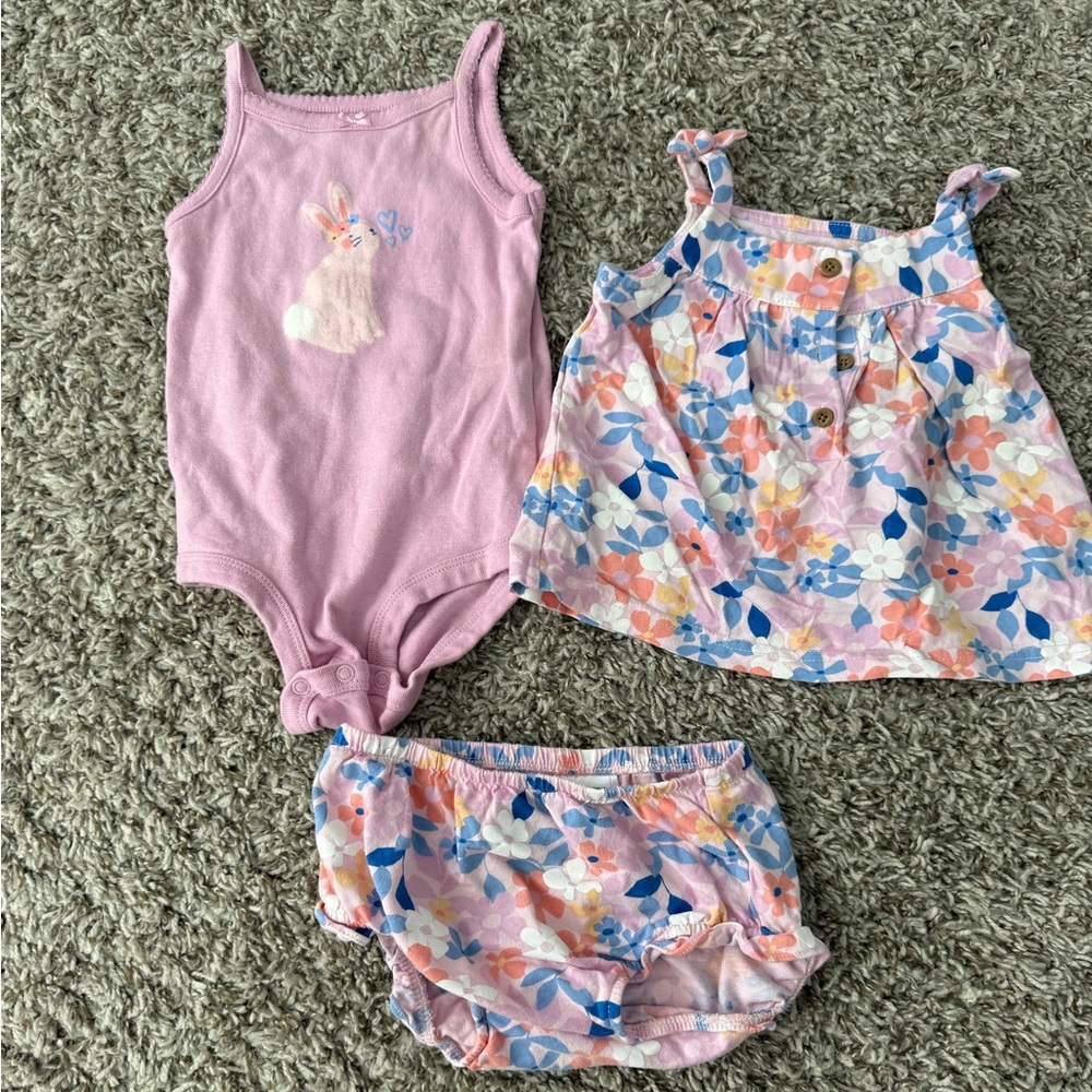 Carter's Pink and Floral Kids Set